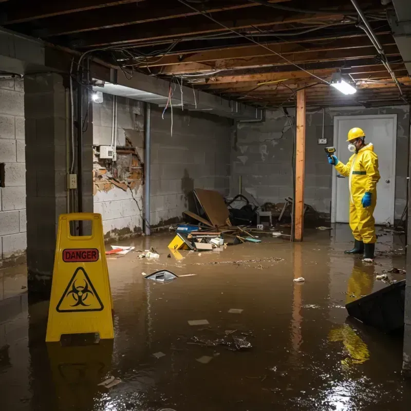 Flooded Basement Electrical Hazard in Locust Fork, AL Property